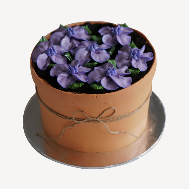 Online Cake  Order -  Flower Pot Cake #111Featured