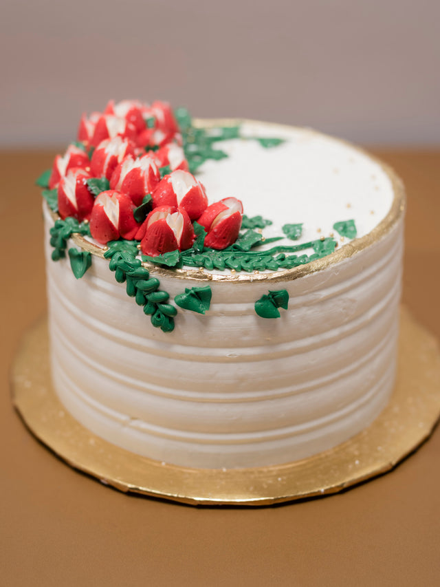 Christmas Tulip Blooms Cake - #596Featured
