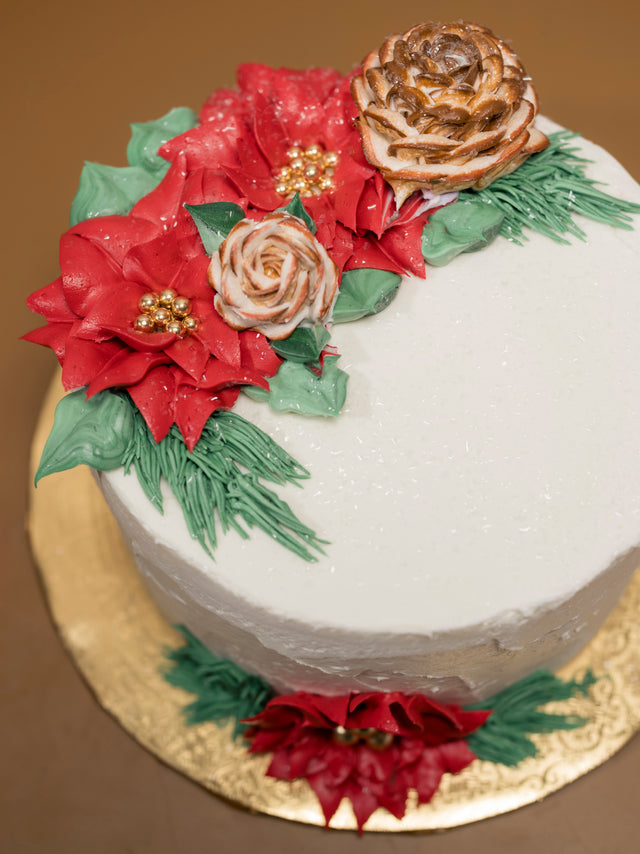 Poinsettia Cake - #589Featured
