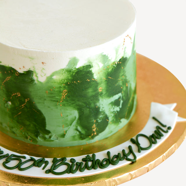 Online Cake Order - Green Gold #4Texture