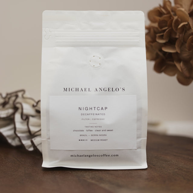 Michael Angelo's Nightcap Decaf whole bean coffee