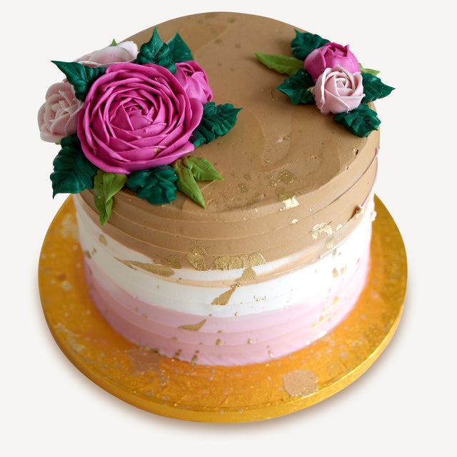 Online Cake Order - Gold to Pink #8Texture