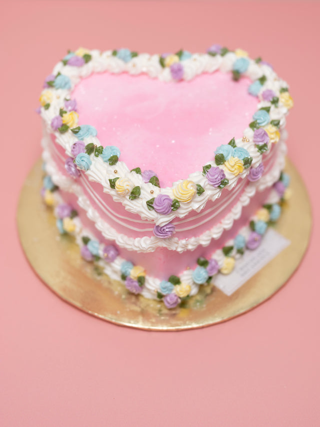Pink Heart Cake #719Featured
