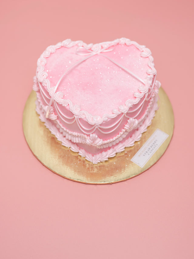 Pretty in Pink Heart Cake #720Featured