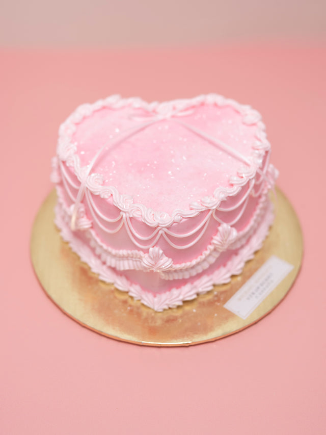 Pretty in Pink Heart Cake #720Featured
