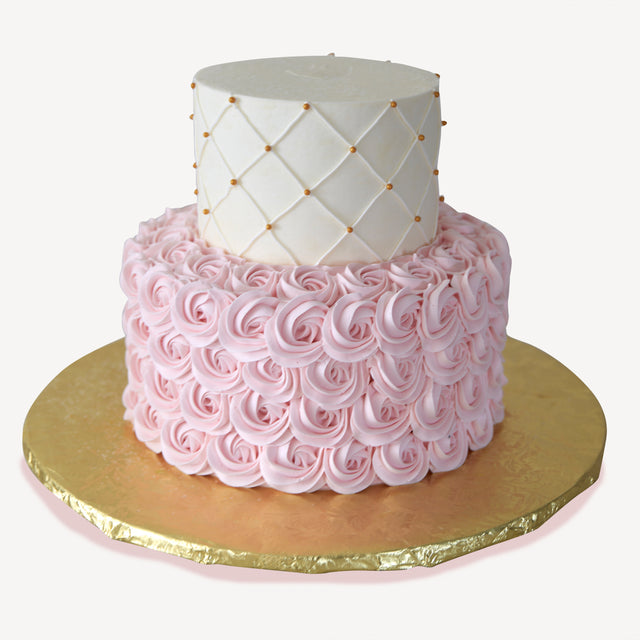 Online Cake Order - Tight Rose #17Texture