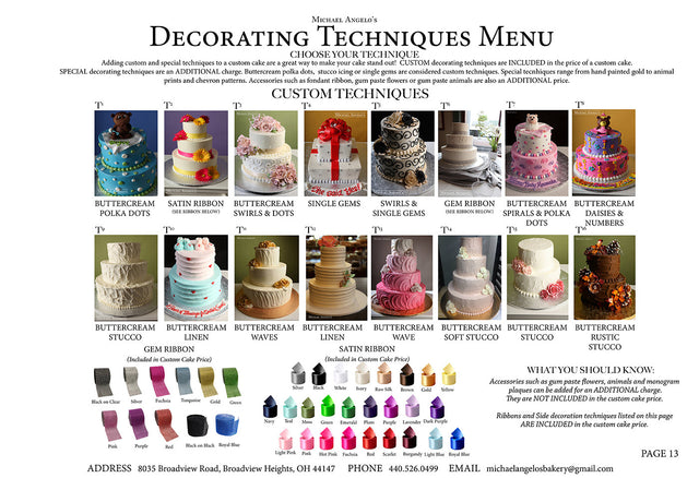 Standard Decorating Techniques