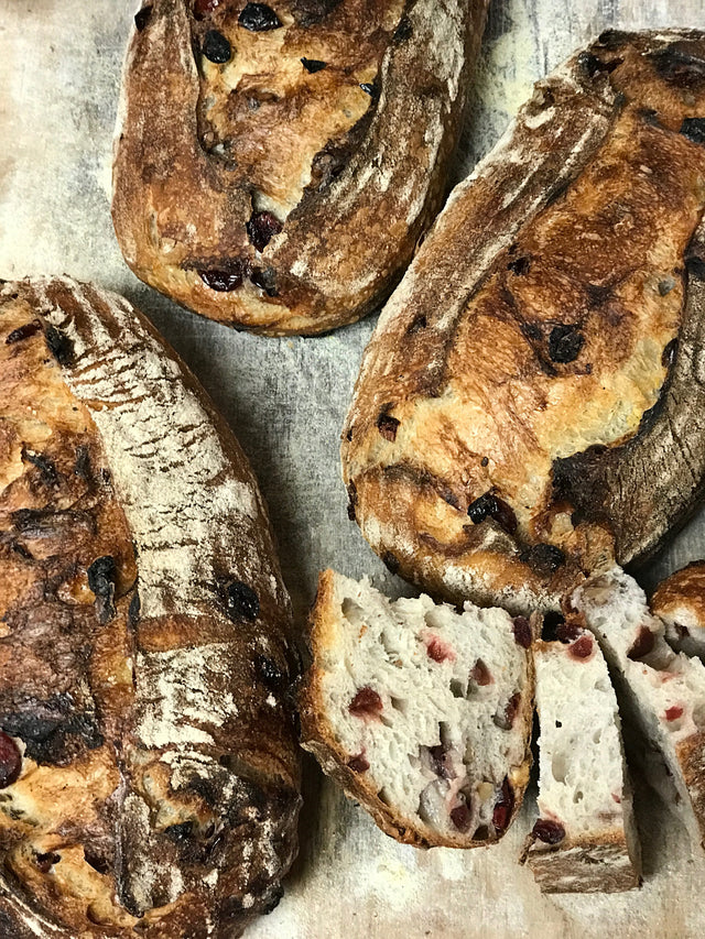 Roasted Walnut Cranberry Country Bread