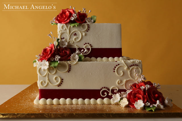 Scarlet & Ivory Rose #33Floral