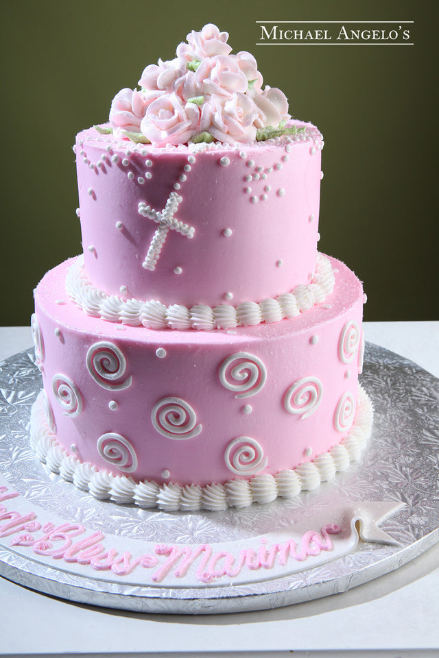 Pink with Rosary #99Religious