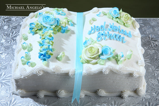 Blue Bible Cake #103Religious