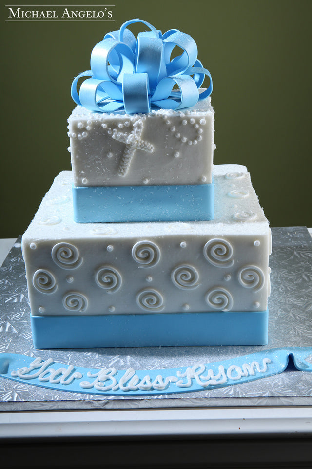 Baby Blue with White Rosary #105Religious