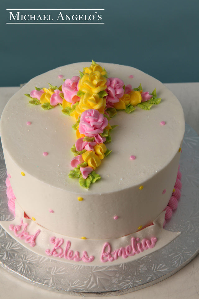 Yellow & Pink Cross #51Religious