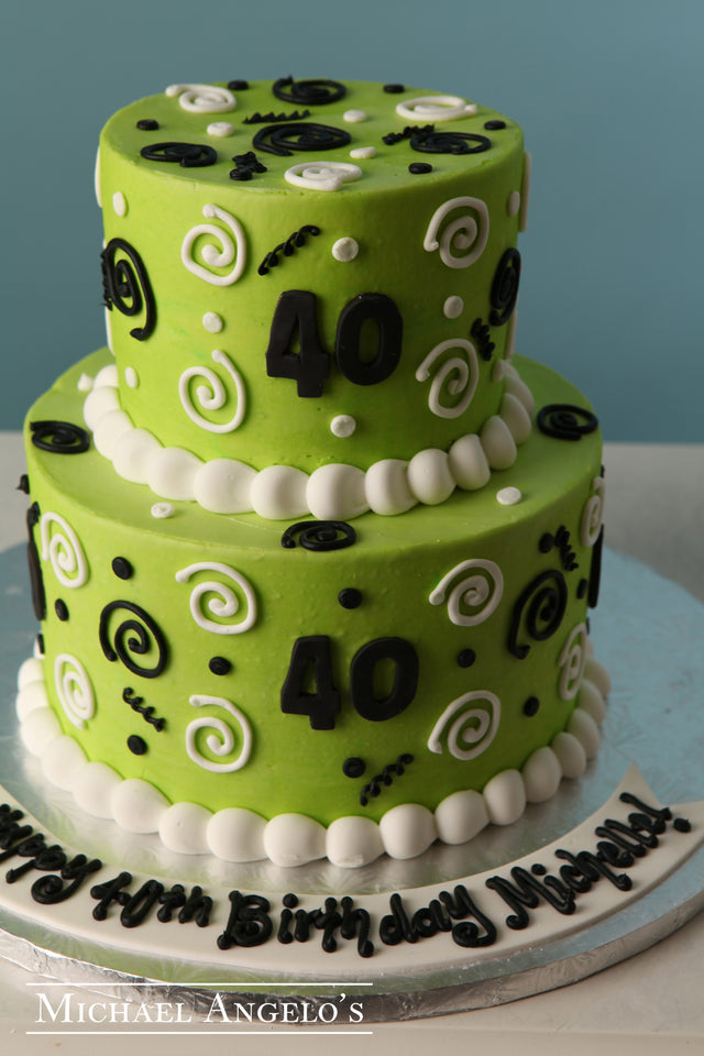 Lime Green with Swirls #27Swirls