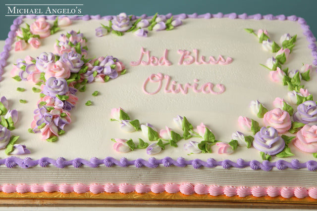Sheetcake with Flowers #59Religious