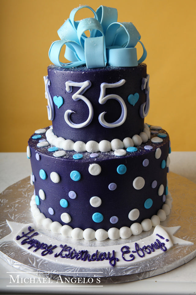 Blue Polka Dot #11Present
