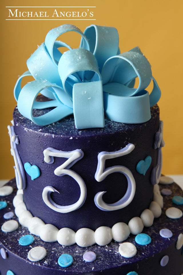 Blue Polka Dot #11Present
