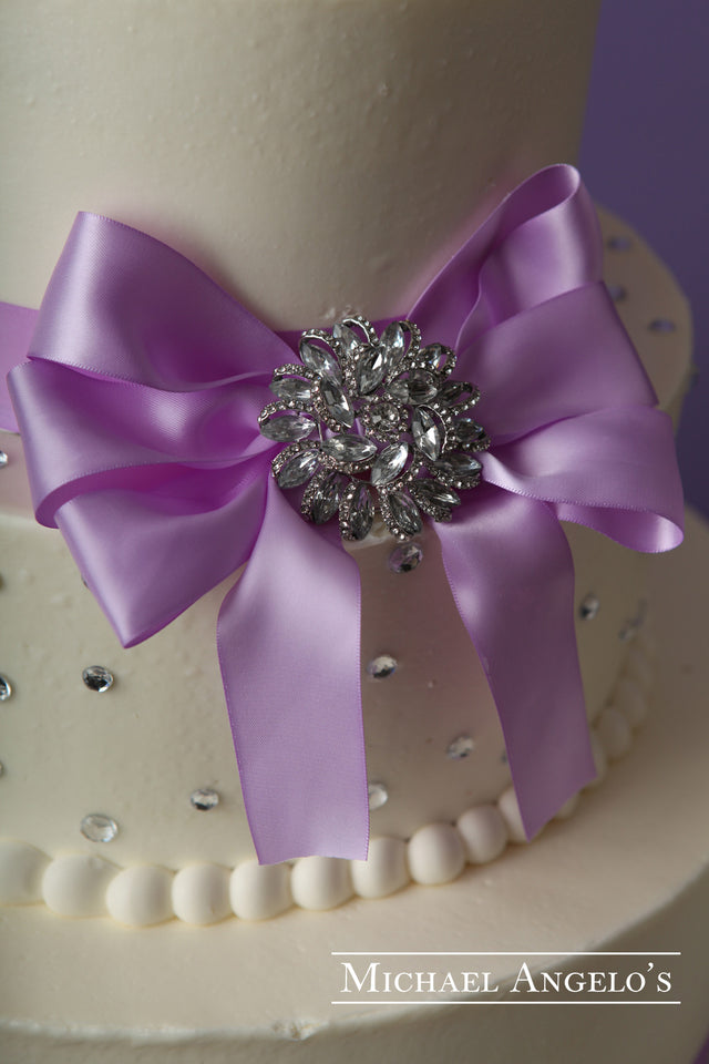 Lavender Ribbon & Gems #20Bow