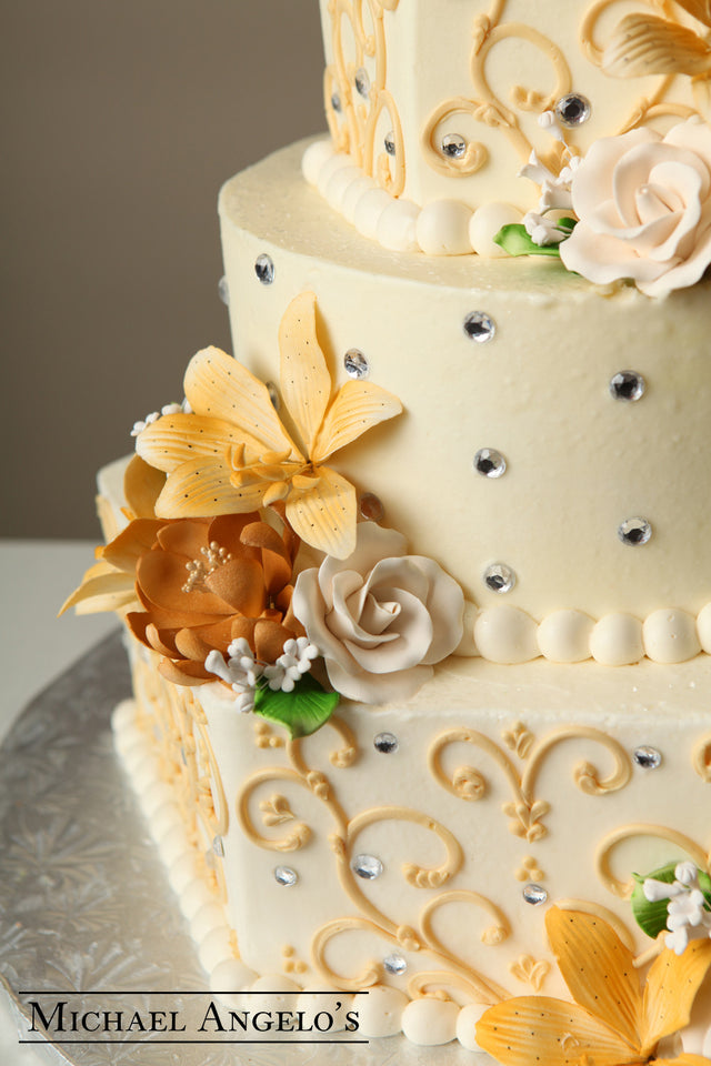 Golden Flowers & Swirls #34Classic