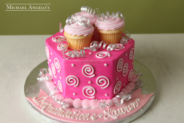 Hexagon With Cupcakes #37Swirls