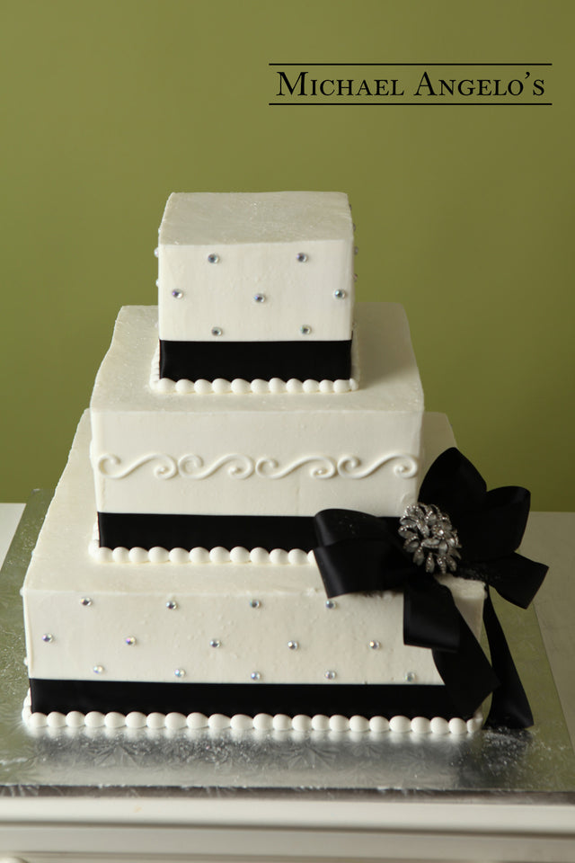 Square Design with Brooch #15Bow
