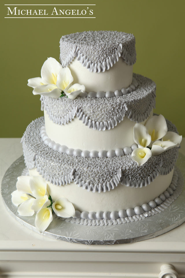 Gray Lace Overlay #6Vintage