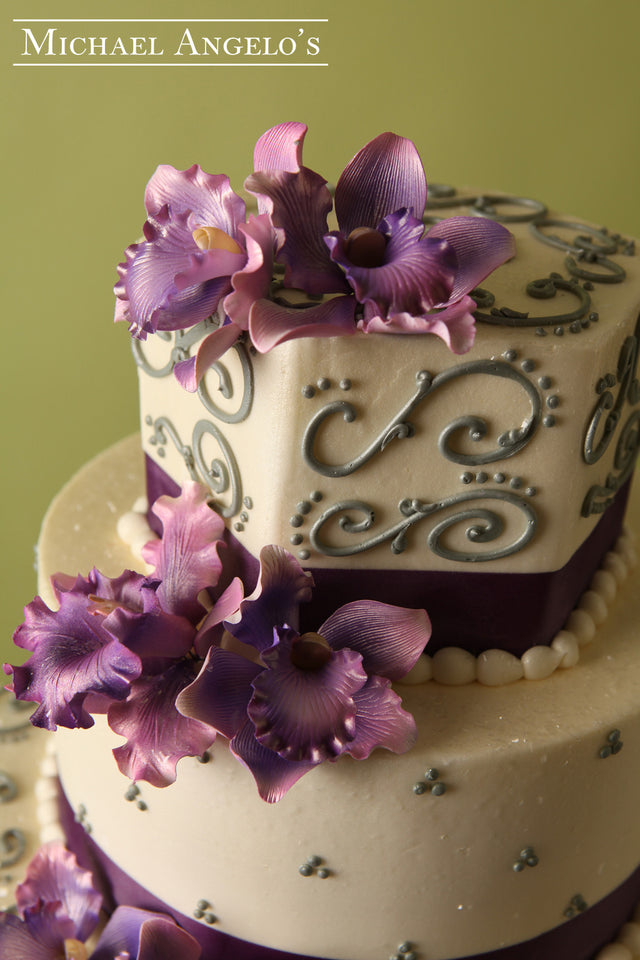 Orchids & Gray Swirls #60Ribbons