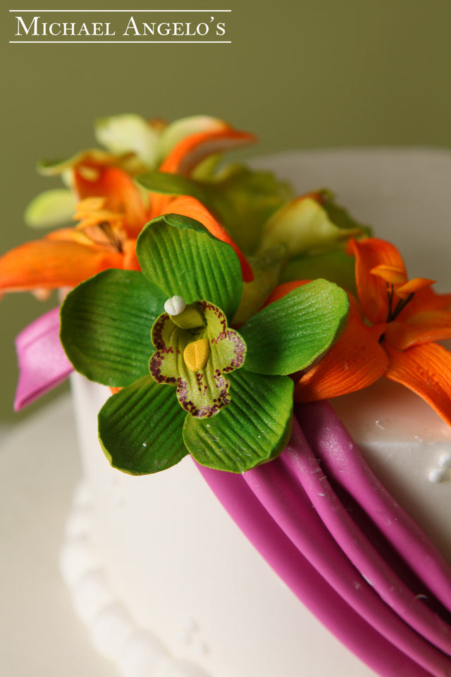 Vibrant Orchids #20Drapery