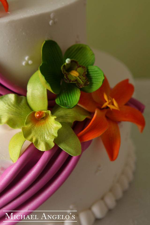 Vibrant Orchids #20Drapery