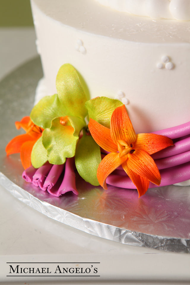 Vibrant Orchids #20Drapery