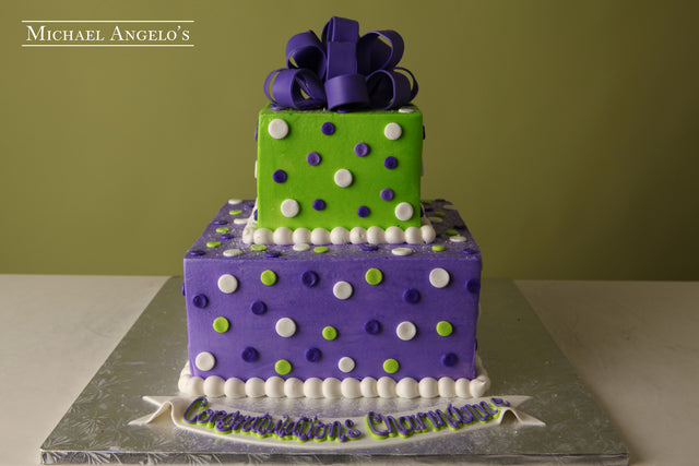 Purple Bow & Polka Dots #7Present