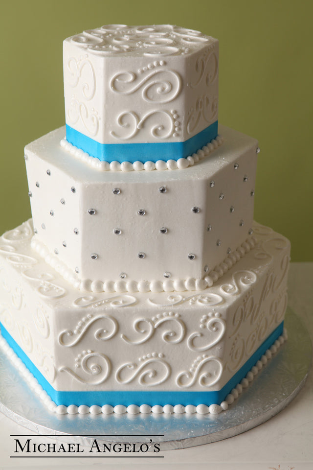 Swirls with Blue Ribbon #67Ribbons