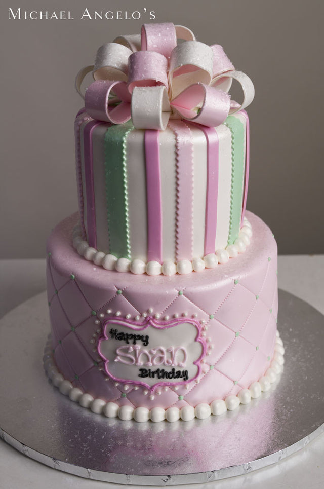 Girly Stripes and Stitching #104Swirls