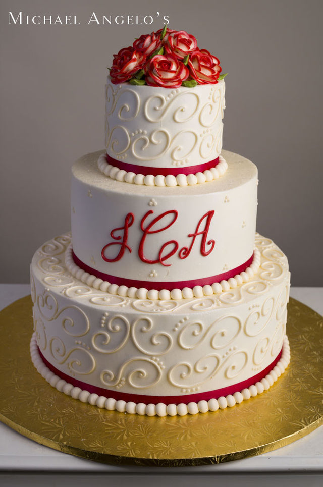 Red and White #109Swirls