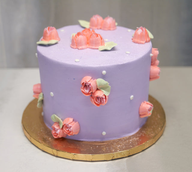 Online Cake Order - Coral Tulips #28Featured