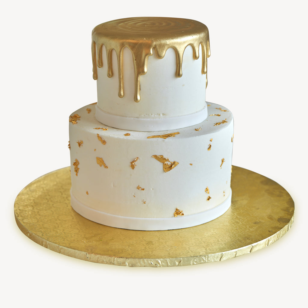 Online Cake Order - Gold Leaf Drip Cake #12Drip – Michael Angelo's