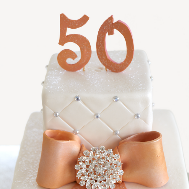 Online Cake Order - Quilted Square Anniversary Cake #255Milestones