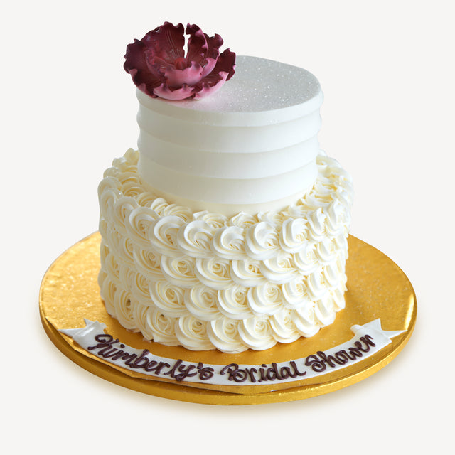 Online Cake Order - White Bridal Cake #129Bridal