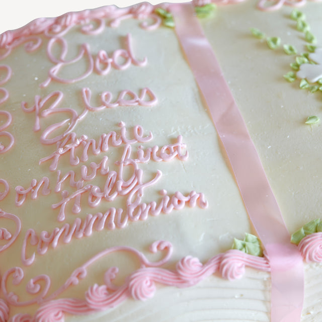 Online Cake Order - Bible Book with Pink Accents #102Religious