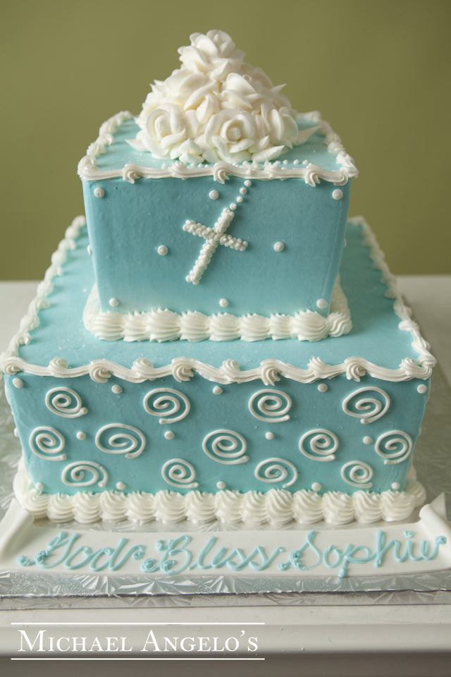 Swirls with Flower Topper #12Religious