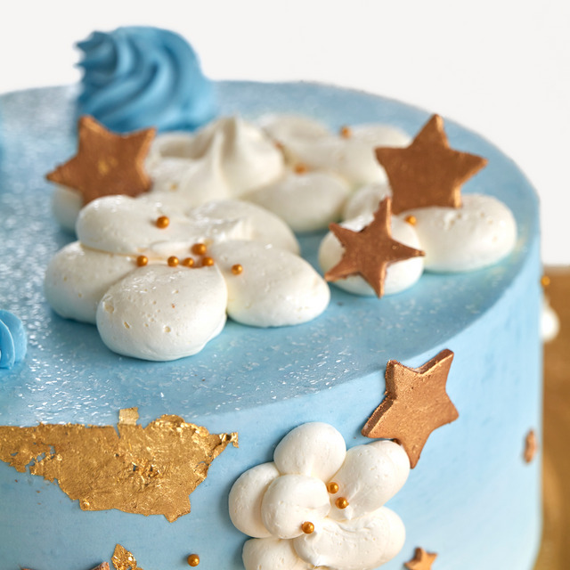 Online Cake Order - Gold Stars #284Baby