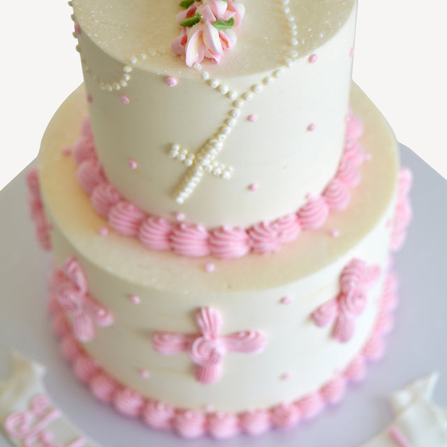 Online Cake Order - Pink Cross #43Religious