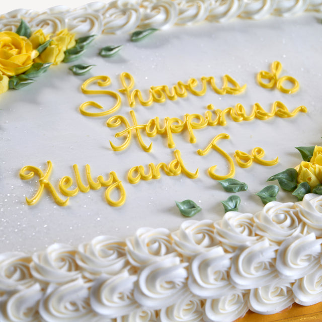Online Cake Order - Yellow Roses Sheet Cake #134Bridal