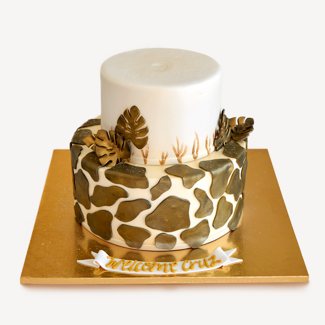 Online Cake Order - Gold Giraffe Print #55AnimalPrint