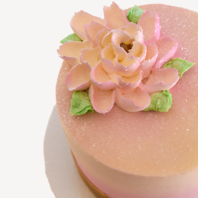 Online Cake Order - Gold Ribbon Cake #3SeasonalFlowers