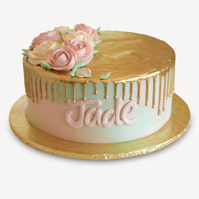 Online Cake Order - Gold Drip Cake #3Drip