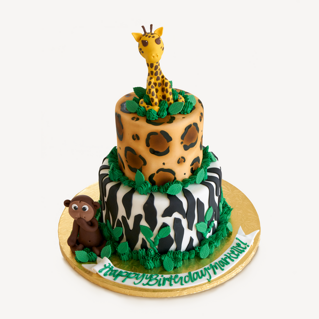 Online Cake Order - Jungle Print #150Animals