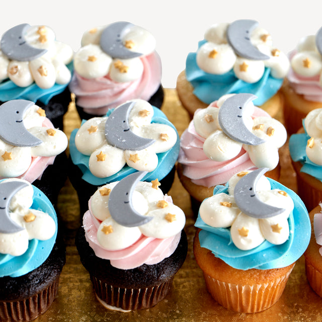 Online Cupcake Order - Moon and Stars Cupcakes #311Baby