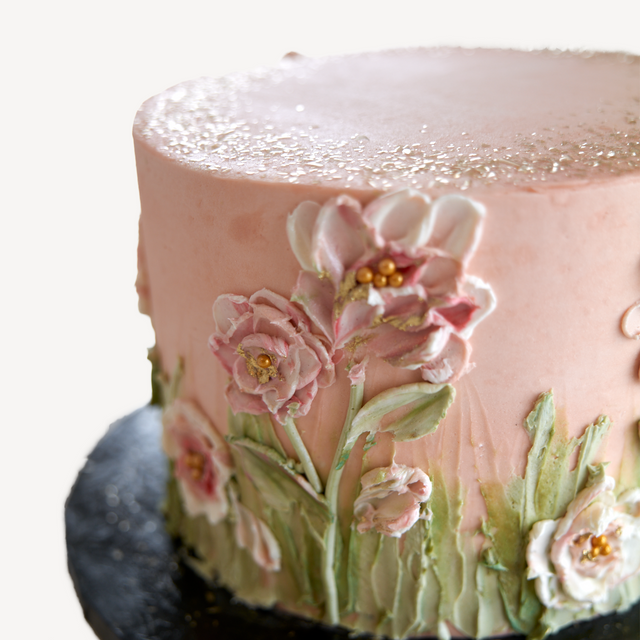 Online Cake Order - Dusty Pink Flowers #5PaletteCake