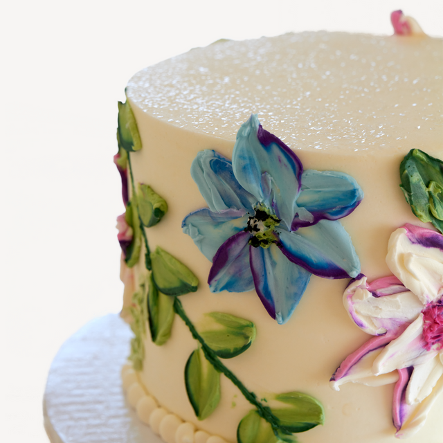 Online Cake Order - Large Flowers #6PaletteCake